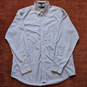 Men's Tommy Hilfiger TLC Button Down Shirt Size Large (16, 34-35) Purple striped